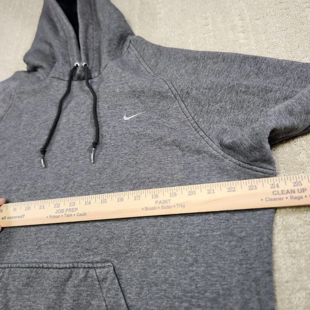 Vintage Nike Hoodie Men Medium Gray Tag Cotton Fleece Y2K Sweatshirt